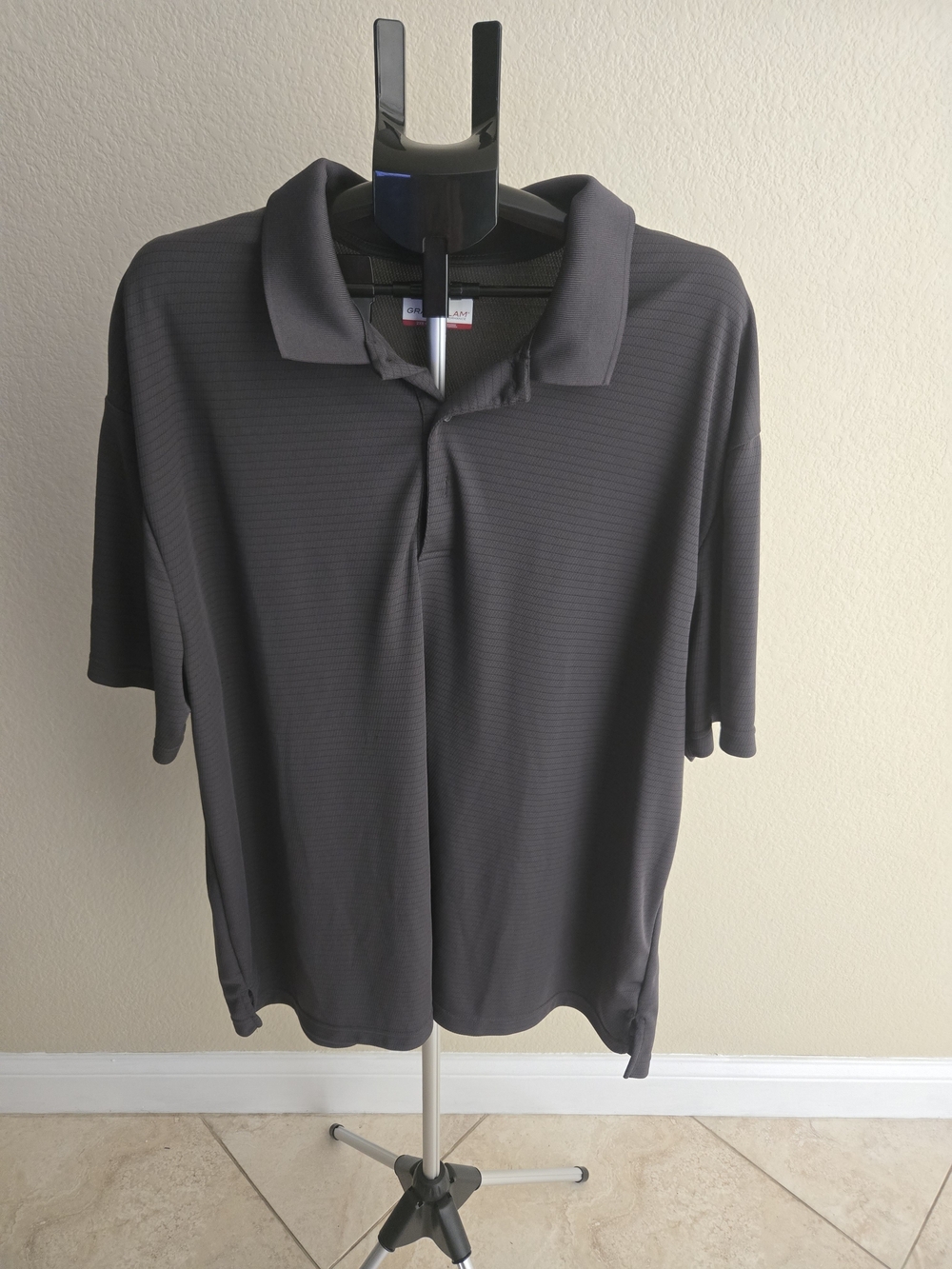 Grand Slam Charcoal Gray Men's Polo